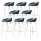 Faux Leather Bucket Seat Barstool Scandinavian Low Back Bar Stools