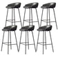 Faux Leather Bucket Seat Barstool Scandinavian Low Back Bar Stools