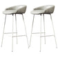 Faux Leather Bucket Seat Barstool Scandinavian Low Back Bar Stools