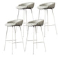 Faux Leather Bucket Seat Barstool Scandinavian Low Back Bar Stools