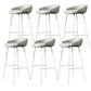 Faux Leather Bucket Seat Barstool Scandinavian Low Back Bar Stools