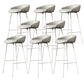 Faux Leather Bucket Seat Barstool Scandinavian Low Back Bar Stools