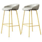 Faux Leather Bucket Seat Barstool Scandinavian Low Back Bar Stools