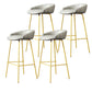 Faux Leather Bucket Seat Barstool Scandinavian Low Back Bar Stools