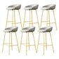 Faux Leather Bucket Seat Barstool Scandinavian Low Back Bar Stools