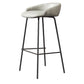 Faux Leather Bucket Seat Barstool Scandinavian Low Back Bar Stools
