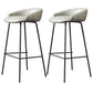 Faux Leather Bucket Seat Barstool Scandinavian Low Back Bar Stools