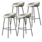 Faux Leather Bucket Seat Barstool Scandinavian Low Back Bar Stools
