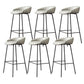 Faux Leather Bucket Seat Barstool Scandinavian Low Back Bar Stools