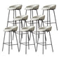 Faux Leather Bucket Seat Barstool Scandinavian Low Back Bar Stools