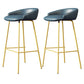Faux Leather Bucket Seat Barstool Scandinavian Low Back Bar Stools