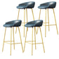 Faux Leather Bucket Seat Barstool Scandinavian Low Back Bar Stools