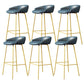 Faux Leather Bucket Seat Barstool Scandinavian Low Back Bar Stools