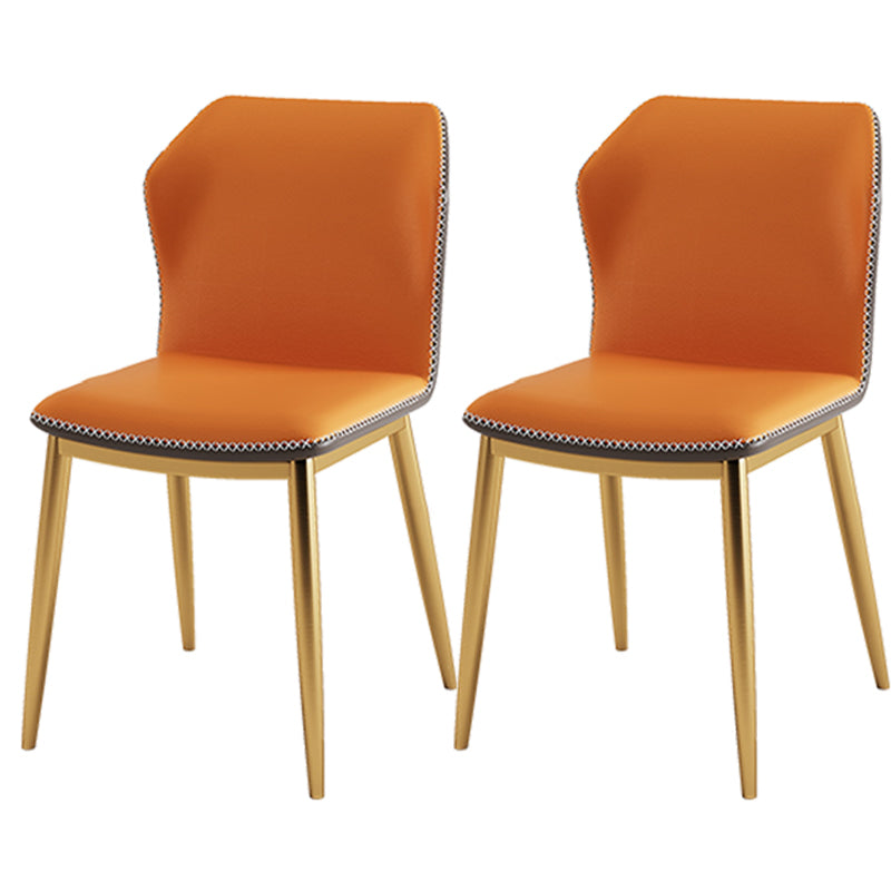 Juego de comedor glamoroso 1/2/5/7 PCS Mesa de piedra sinterizada dorada con sillas laterales de ala