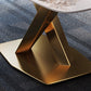 Juego de comedor glamoroso 1/2/5/7 PCS Mesa de piedra sinterizada dorada con sillas laterales de ala