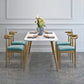 Contemporary Dining Set 1/2/5 Pcs Marble Dining Table with Cow Horn Chairs Clearhalo 'Dining Room Sets' 'Dining Tables & Seating' 'dining_room_set' 'furn' 'furn_dining_room_set' 'Furniture' 'Kitchen & Dining Furniture' 5832809