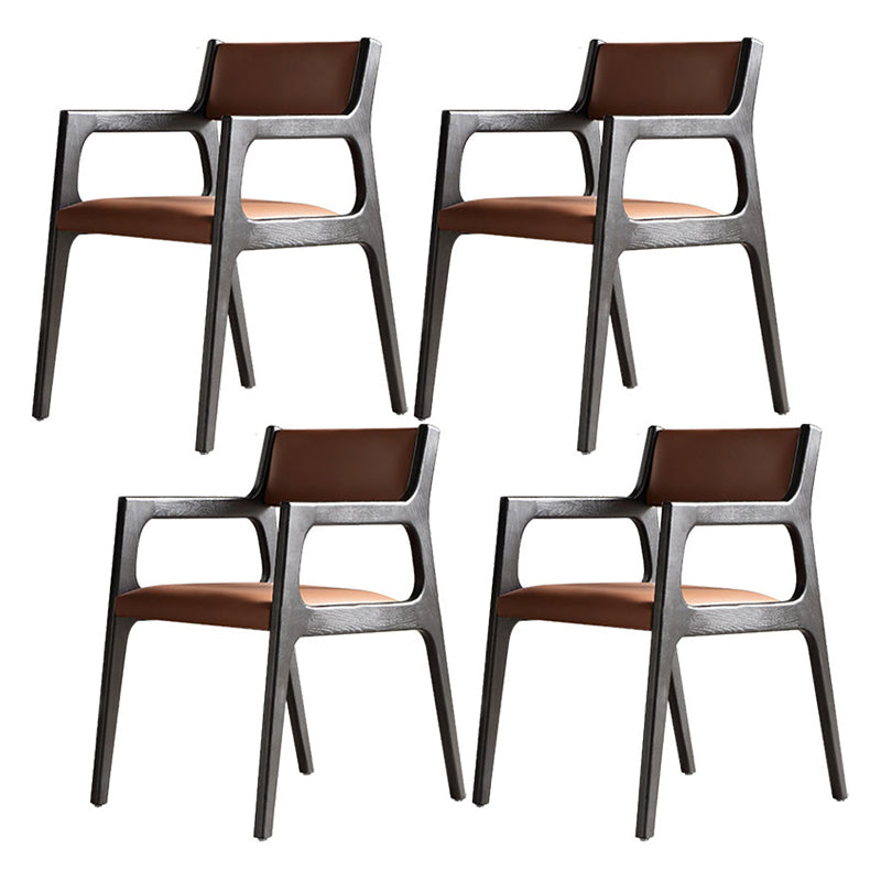 Modern Rectangle Dinette Set 1/4/5/7 Pieces Black Stone Top Indoor Dining Set 4 Black Chairs Clearhalo 'Dining Room Sets' 'Dining Tables & Seating' 'dining_room_set' 'furn' 'furn_dining_room_set' 'Furniture' 'Kitchen & Dining Furniture' 5832826