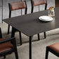 Modern Rectangle Dinette Set 1/4/5/7 Pieces Black Stone Top Indoor Dining Set Clearhalo 'Dining Room Sets' 'Dining Tables & Seating' 'dining_room_set' 'furn' 'furn_dining_room_set' 'Furniture' 'Kitchen & Dining Furniture' 5832832