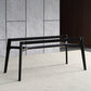 Modern Rectangle Dinette Set 1/4/5/7 Pieces Black Stone Top Indoor Dining Set Clearhalo 'Dining Room Sets' 'Dining Tables & Seating' 'dining_room_set' 'furn' 'furn_dining_room_set' 'Furniture' 'Kitchen & Dining Furniture' 5832835