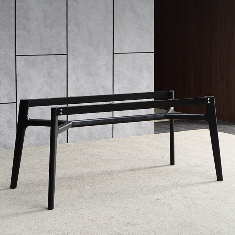 Modern Rectangle Dinette Set 1/4/5/7 Pieces Black Stone Top Indoor Dining Set Clearhalo 'Dining Room Sets' 'Dining Tables & Seating' 'dining_room_set' 'furn' 'furn_dining_room_set' 'Furniture' 'Kitchen & Dining Furniture' 5832835