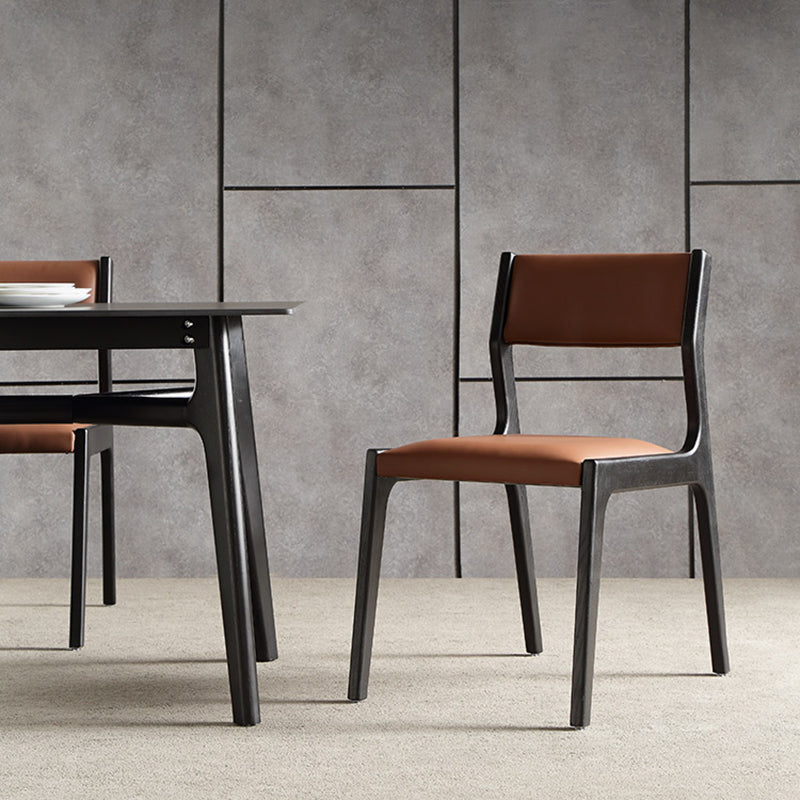 Modern Rectangle Dinette Set 1/4/5/7 Pieces Black Stone Top Indoor Dining Set Clearhalo 'Dining Room Sets' 'Dining Tables & Seating' 'dining_room_set' 'furn' 'furn_dining_room_set' 'Furniture' 'Kitchen & Dining Furniture' 5832837