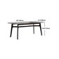 Modern Rectangle Dinette Set 1/4/5/7 Pieces Black Stone Top Indoor Dining Set Clearhalo 'Dining Room Sets' 'Dining Tables & Seating' 'dining_room_set' 'furn' 'furn_dining_room_set' 'Furniture' 'Kitchen & Dining Furniture' 5832841