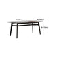 Modern Rectangle Dinette Set 1/4/5/7 Pieces Black Stone Top Indoor Dining Set Clearhalo 'Dining Room Sets' 'Dining Tables & Seating' 'dining_room_set' 'furn' 'furn_dining_room_set' 'Furniture' 'Kitchen & Dining Furniture' 5832843