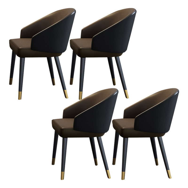 Juego de mesa de comedor interior Glam, juego de comedor con caballete rectangular de 1/4/5/7 piezas en negro