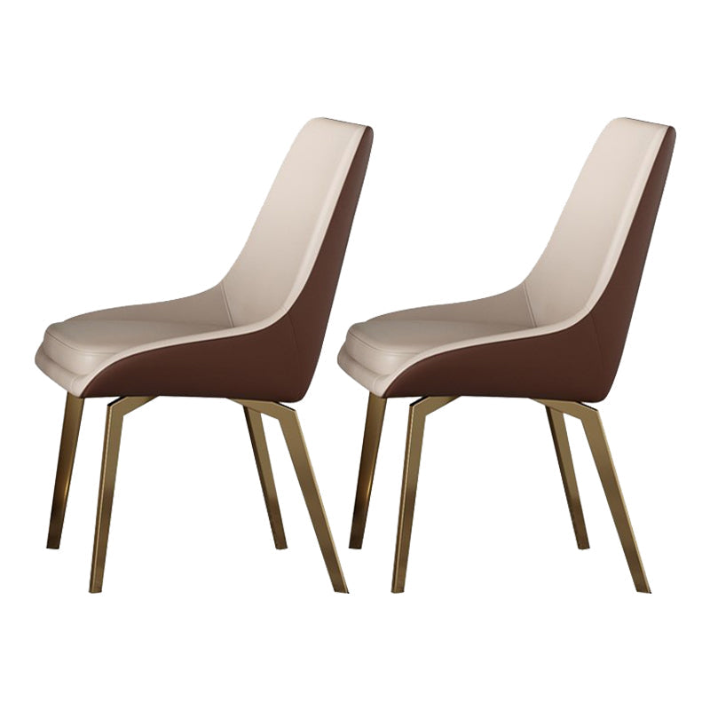Glam Dining Table Set 1/2/3/5/7 Pcs Sintered Stone Dining Table with Upholstered Chairs 2 Beige Chairs Clearhalo 'Dining Room Sets' 'Dining Tables & Seating' 'dining_room_set' 'furn' 'furn_dining_room_set' 'Furniture' 'Kitchen & Dining Furniture' 5832914