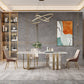 Glam Dining Table Set 1/2/3/5/7 Pcs Sintered Stone Dining Table with Upholstered Chairs 5 Pieces: Table, 4 Chairs Clearhalo 'Dining Room Sets' 'Dining Tables & Seating' 'dining_room_set' 'furn' 'furn_dining_room_set' 'Furniture' 'Kitchen & Dining Furniture' 5832915
