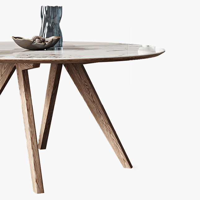 Round Dining Table Set 1/4/5 Pcs Solid Wood Frame Solid Wood Frame Clearhalo 'Dining Room Sets' 'Dining Tables & Seating' 'dining_room_set' 'furn' 'furn_dining_room_set' 'Furniture' 'Kitchen & Dining Furniture' 5832941