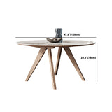 Round Dining Table Set 1/4/5 Pcs Solid Wood Frame Solid Wood Frame Clearhalo 'Dining Room Sets' 'Dining Tables & Seating' 'dining_room_set' 'furn' 'furn_dining_room_set' 'Furniture' 'Kitchen & Dining Furniture' 5832942