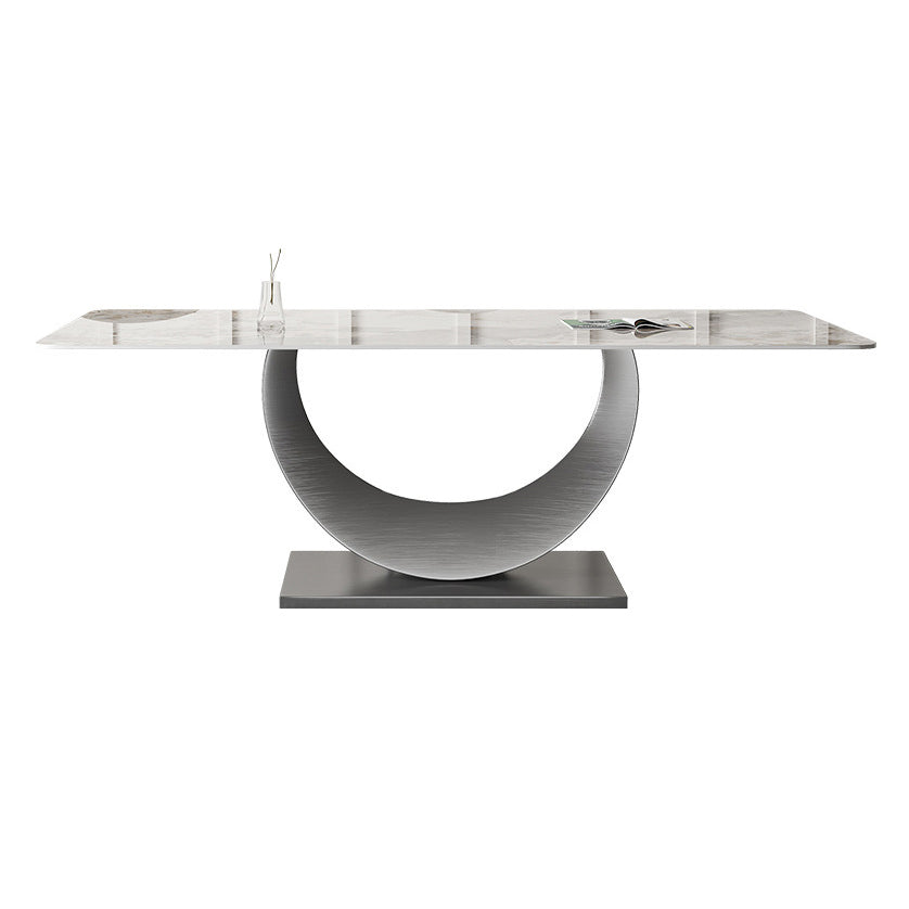 Modern Dining Room Set 1/3/4/5/8 Pcs Sintered Stone Top Table with Wingback Chairs Gold 71"L x 35"W Clearhalo 'Dining Room Sets' 'Dining Tables & Seating' 'dining_room_set' 'furn' 'furn_dining_room_set' 'Furniture' 'Kitchen & Dining Furniture' 5832977