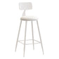 Scandinavian Metal Barstool Leather Barstools in Matte Finish for Indoor