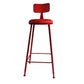 Scandinavian Metal Barstool Leather Barstools in Matte Finish for Indoor