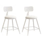 Scandinavian Metal Barstool Leather Barstools in Matte Finish for Indoor