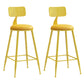 Scandinavian Metal Barstool Leather Barstools in Matte Finish for Indoor
