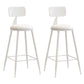 Scandinavian Metal Barstool Leather Barstools in Matte Finish for Indoor