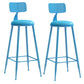 Scandinavian Metal Barstool Leather Barstools in Matte Finish for Indoor