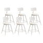 Scandinavian Metal Barstool Leather Barstools in Matte Finish for Indoor