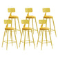 Scandinavian Metal Barstool Leather Barstools in Matte Finish for Indoor