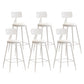 Scandinavian Metal Barstool Leather Barstools in Matte Finish for Indoor