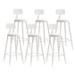 Scandinavian Metal Barstool Leather Barstools in Matte Finish for Indoor
