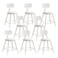Scandinavian Metal Barstool Leather Barstools in Matte Finish for Indoor