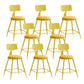 Scandinavian Metal Barstool Leather Barstools in Matte Finish for Indoor