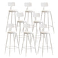 Scandinavian Metal Barstool Leather Barstools in Matte Finish for Indoor