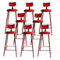 Scandinavian Metal Barstool Leather Barstools in Matte Finish for Indoor