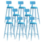 Scandinavian Metal Barstool Leather Barstools in Matte Finish for Indoor