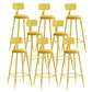 Scandinavian Metal Barstool Leather Barstools in Matte Finish for Indoor