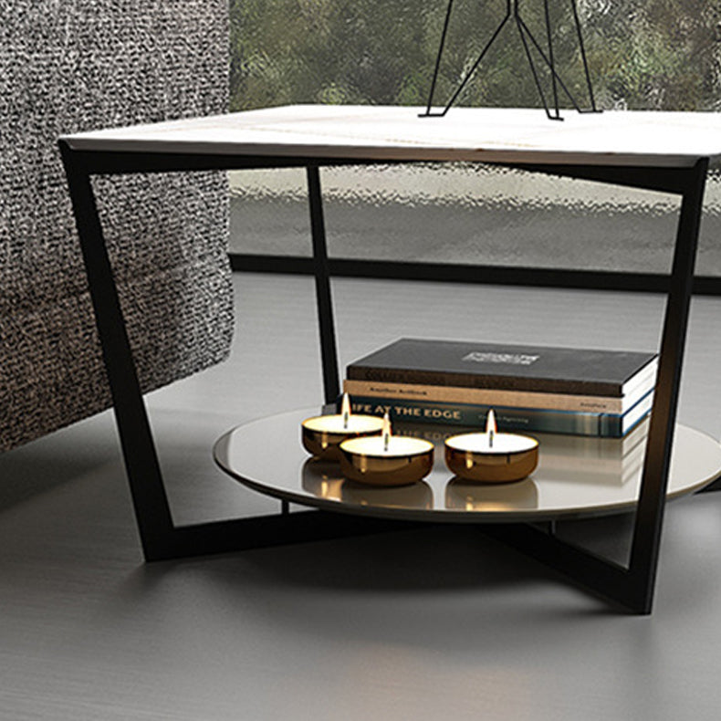 Industrial Accent Table Nightstand Lower Shelf Night Table for Bedroom Clearhalo 'Bedroom Furniture' 'furn' 'furn_night_stand' 'Furniture' 'night_stand' 'Nightstands' 5833105